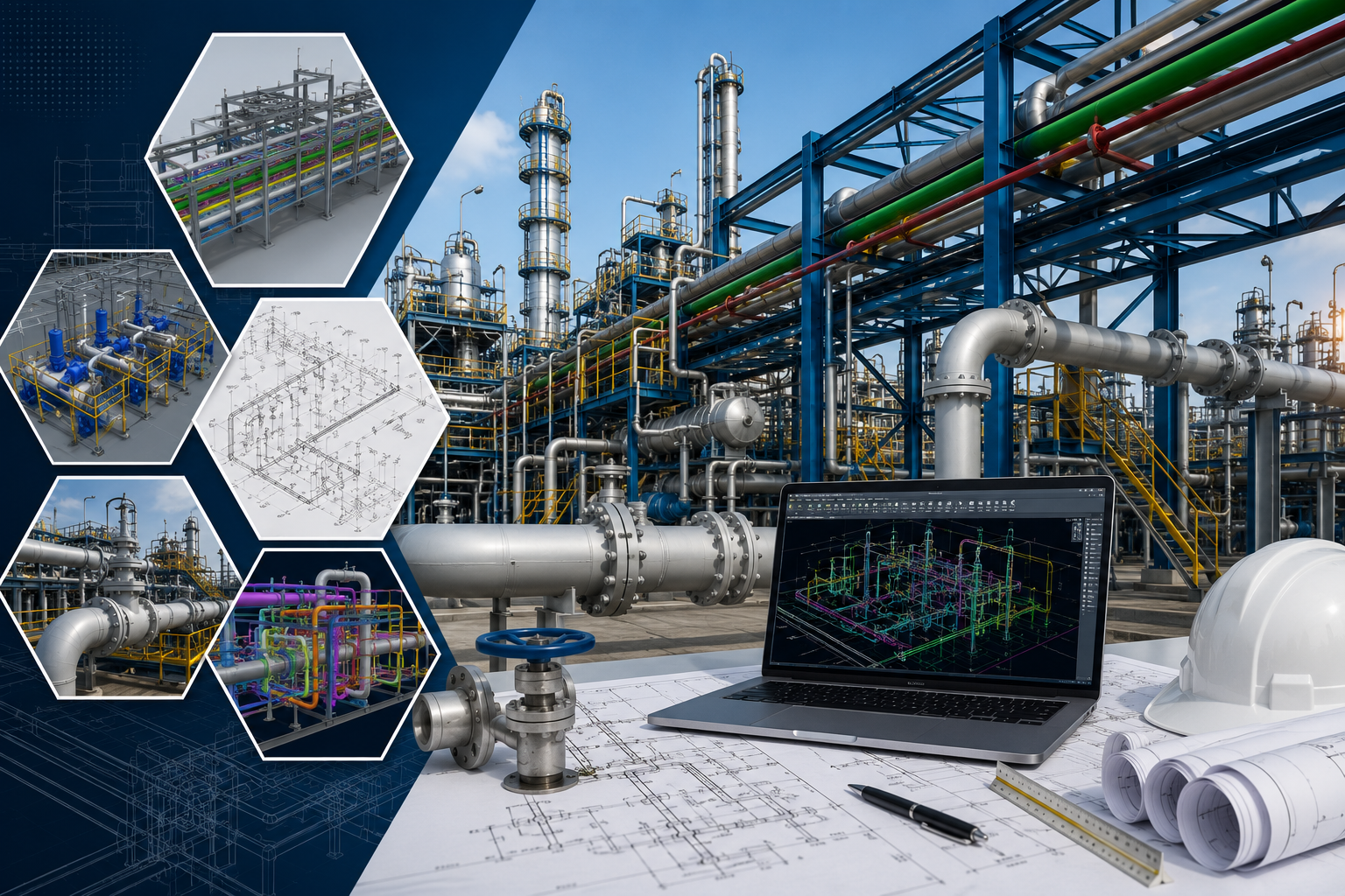 Piping engineering, plant layout, 3D modelling and isometric design services